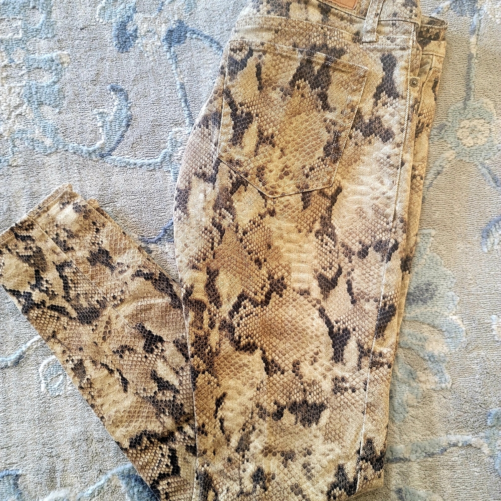 Ralph Lauren skinny snake print jeans